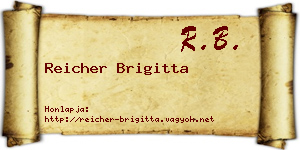 Reicher Brigitta névjegykártya